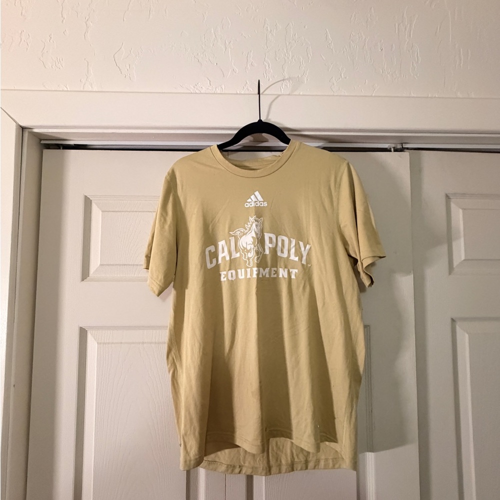 Adidas Beige Cal Poly Tee